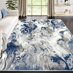Abani Regal Blue Area Rug for Living Room, Bedroom by Abani