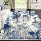 Abani Regal Blue Area Rug for Living Room, Bedroom by Abani