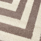 Abani Contemporary Beige & Ivory 4' x 6' Area Rug, Contrasting Geometric Modern - Image 8