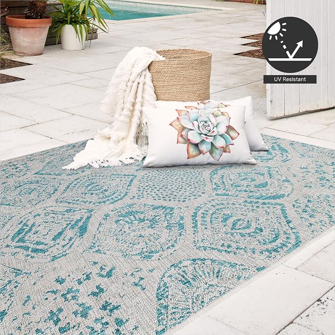 FH Home Flat Woven Outdoor Rug - Image 8