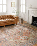 Loloi Loren Collection LQ-15 Terracotta/Sky 7'-6" x 9'-6" Area Rug by Loloi