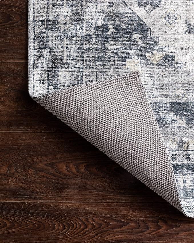 Loloi Skye Collection SKY-02 Silver/Grey 8'-0" x 8'-0" Round Area Rug - Image 8