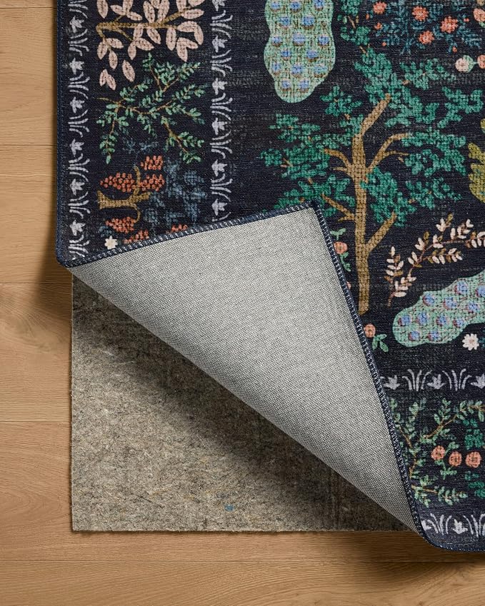 Loloi Rifle Paper Co. Canopy Collection CNP-05 Charcoal 3'-9" x 5'-9" Accent Rug - Image 5