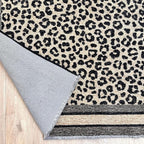 Alfa Rich 7x10 Leopard Beige Black Washable Area Rugs - Image 5