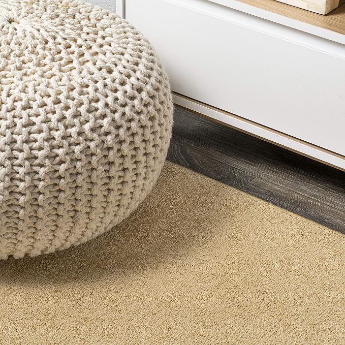 JONATHAN Y Haze Solid Low-Pile Mustard 5x8 Oval Indoor Area Rug, Minimalist - Image 6