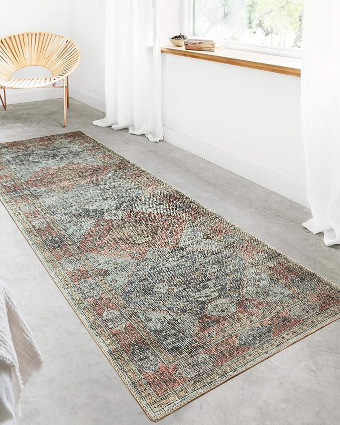Loloi II Skye Collection SKY-06 Apricot/Mist 5'-0" x 7'-6" Area Rug - Image 5