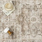 Brown Hallway Runner Rug 2x7 Vintage Washable Distressed Area Carpet Kitchen - Image 7