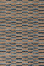 Dash & Albert Ravel Stripe Blue Machine Washable Rug, 3 X 5 Feet, Tan/Blue by DashAlbert