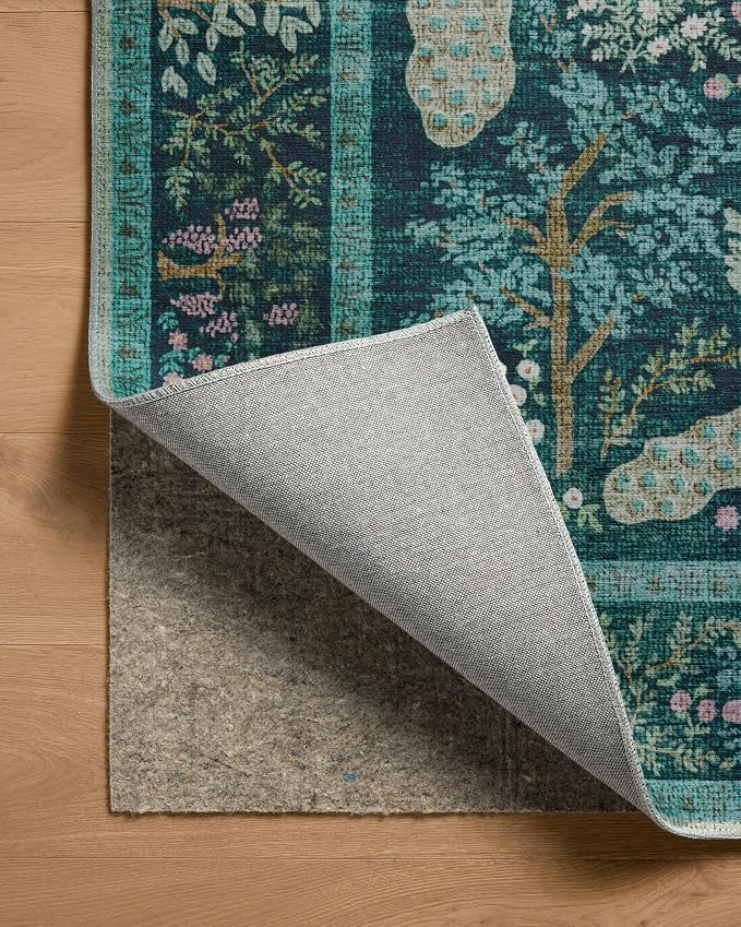 Loloi Rifle Paper Co. Canopy Collection CNP-05 Teal 2'-3" x 5' Accent Rug - Image 5