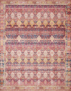 Loloi Layla Collection LAY-15 Magenta/Multi 7'-6" x 9'-6" .13" Thick Area Rug - Image 3