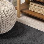 JONATHAN Y Haze Solid Low-Pile Black Runner Rug 2x8, Minimalist, Easy-Cleaning - Image 4