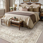 HUGEAR Area Rug 5x7 Vintage Brown Machine Washable Living Room Rugs Thin - Image 3