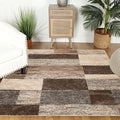 SUPERIOR Indoor Area Rug, Jute Backed, Modern Geometric Patchwork Floor Decor by SUPERIOR