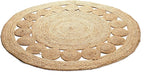 Savi Home Jute Area Rug Handwoven- 4 feet Round- Natural Beige - Image 7
