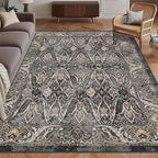 Washable Area Rug 9' x 12' Vintage Traditional Persian Mat by Unknown