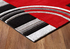GLORY RUGS Area Rug Modern 8x10 Red Soft Hand Carved Contemporary Floor Carpet - Image 6