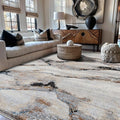 Rugshop Contemporary Gray Striated Area Rug Durable, Kid & Pet Friendly 5' x 7' by Rugshop