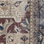 RUGGABLE Washable Vintage Area Rug – Kamran Royal Blue 8x10, Stain-Resistant - Image 4