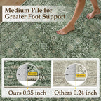 Green Area Rug 2x3 Entryway Washable Soft Carpet Vintage Non Slip Indoor - Image 2