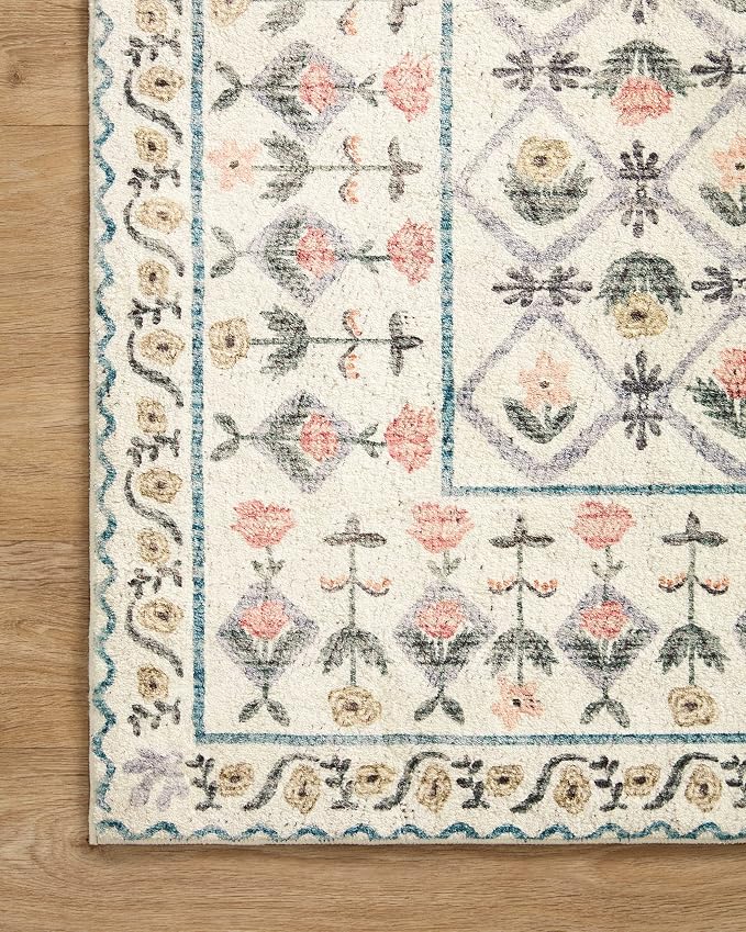 Loloi Rifle Paper Co. Eden Collection EDE-03 Lattice Ivory 2'-6" x 9'-6" Runner - Image 5