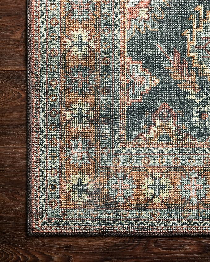 Loloi Skye Collection SKY-10 Sea/Rust 2'-0" x 5'-0" Accent Rug - Image 6