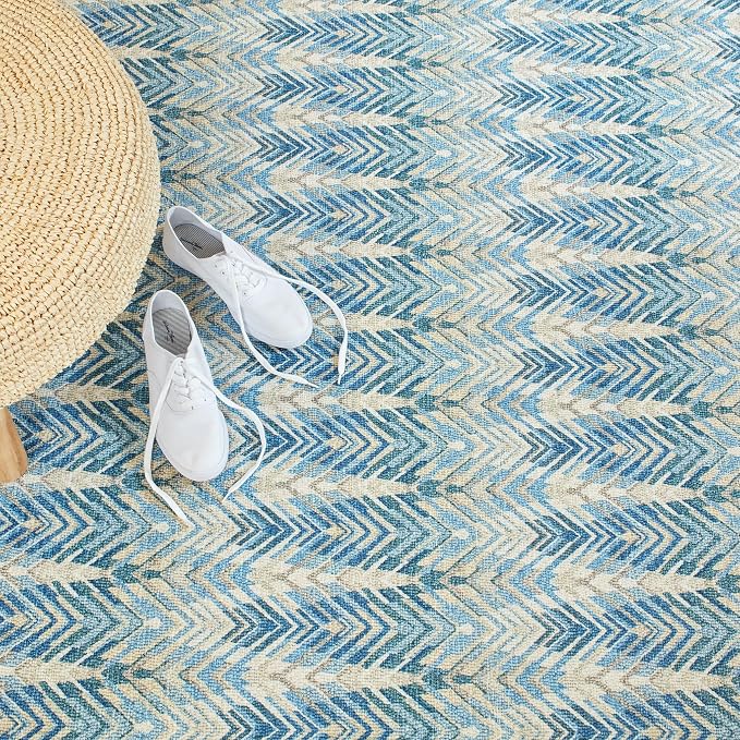Dash & Albert Seneca Blue Machine Washable Rug, 3 X 5 Feet - Image 3