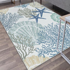 Tritard Coastal Area Rugs Nautical Beach Themed Non-Slip Machine Washable Rugs - Image 2