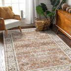 Deerly 6x9 Vintage Rugs for Dining Room, Washable Rugs Non Slip Large Area Rug - Image 2