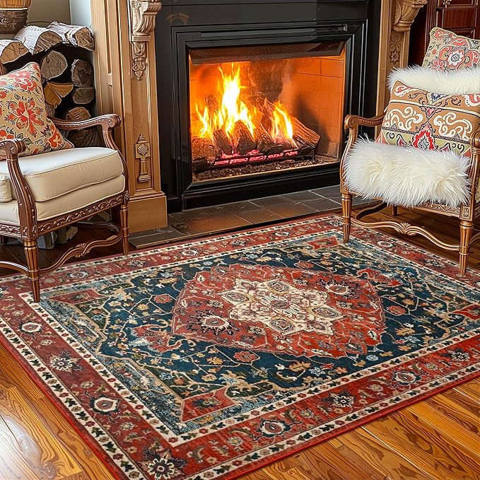 YJ.GWL Area Rugs for Living Room 3x5 Machine Washable Rugs for Bedroom by YJGWLHomeDecor
