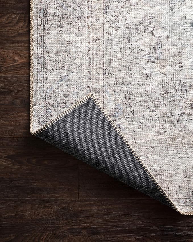 Loloi Loren Collection LQ-04 Silver/Slate 7'-6" x 9'-6" Area Rug - Image 6