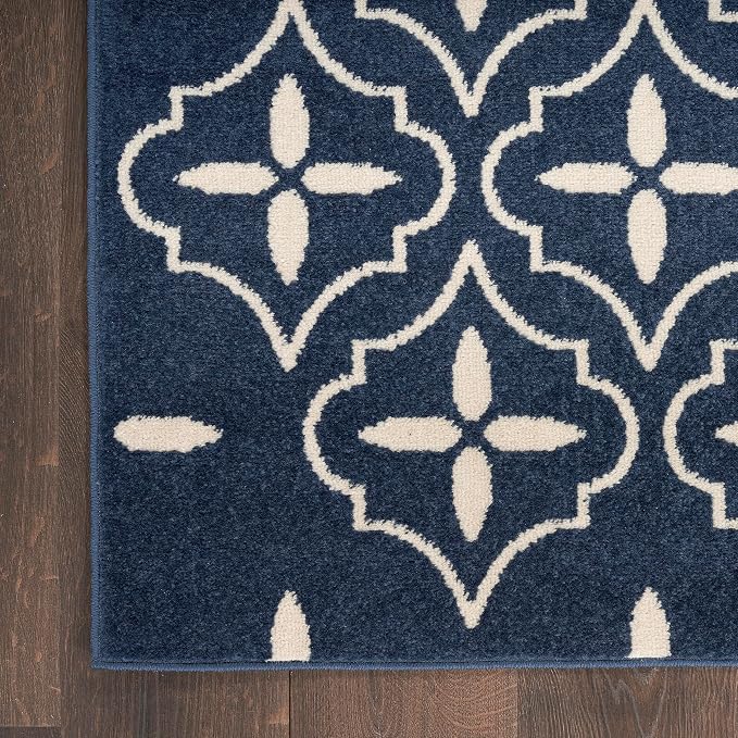 Nourison Home Nourison Essentials Navy Ivory 8' x 10' Area Rug - Image 7