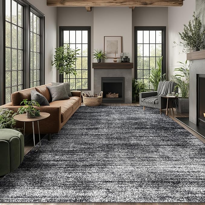 8x10 Area Rugs for Living Room, Abstract Black Boho Rug for Bedroom Design - Image 9