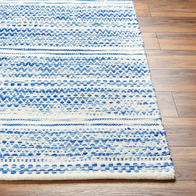 Mark&Day Wool Rugs, 9x12 Marie Global Dark Blue Area Rug, Bedroom or Kitchen - Image 5