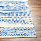 Mark&Day Wool Rugs, 9x12 Marie Global Dark Blue Area Rug, Bedroom or Kitchen - Image 5