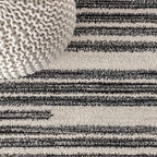 JONATHAN Y Khalil Modern Berber Stripe Cream/Black Indoor Area Rug, Contemporary - Image 5