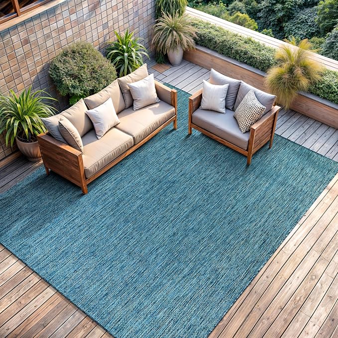 CAMILSON Outdoor Rug 10x14 Modern Area Rugs - Image 8