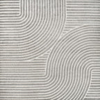 JONATHAN Y Hallie High-Low Curve Gray/Ivory 7x7 Square Indoor/Outdoor Area Rug - Image 9
