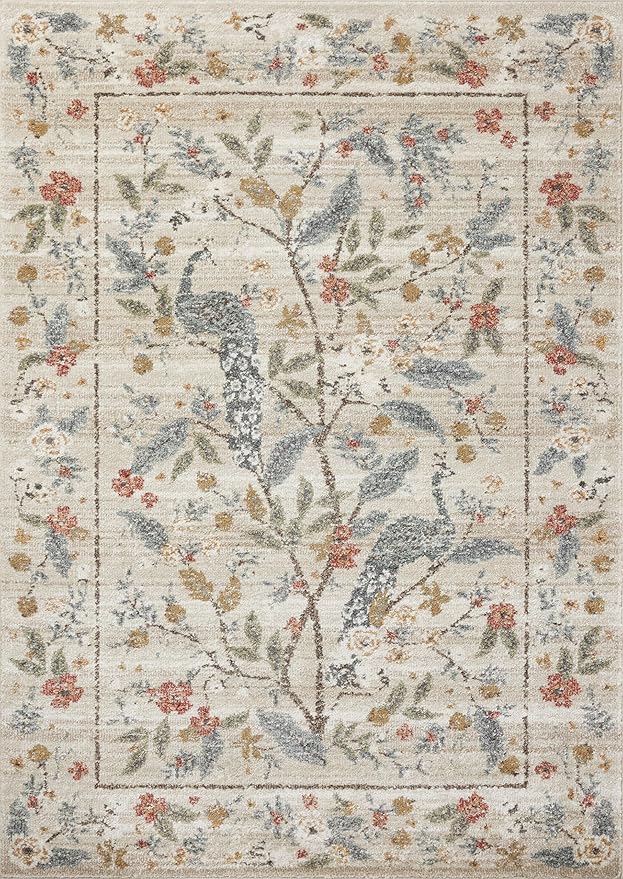Loloi Rifle Paper Co. Laurel Collection LAU-05 Ivory 2'-8" x 8' Runner Rug - Image 2