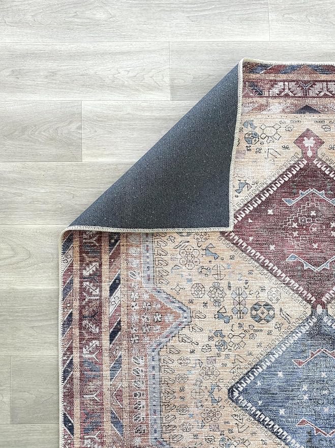 Fame Living Washable Area Rug. Modern Farmhouse. Vintage. Turkish. Bohemian. - Image 5