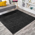 Eyely UES100I-9SQ Supersoft Haze Solid Low-Pile Indoor Area Rug, Minimalist by eyely