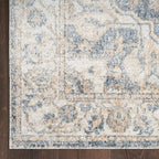 Nourison Home Astra Machine Washable Traditional Grey/Blue 6'7" x 9' Area Rug - Image 7