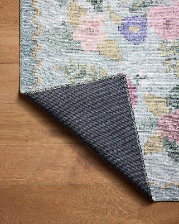 Loloi Rifle Paper Co. Rosa Collection RSA-02 Sky 3'-9" x 5'-6" Accent Rug - Image 5