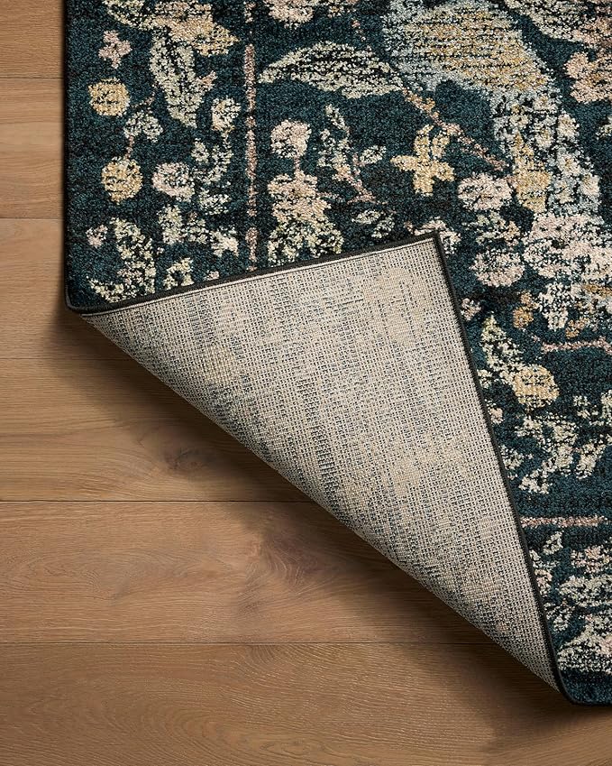 Loloi Rifle Paper Co. Laurel Collection LAU-05 Navy/Multi 2'-8" x 8' Runner Rug - Image 5