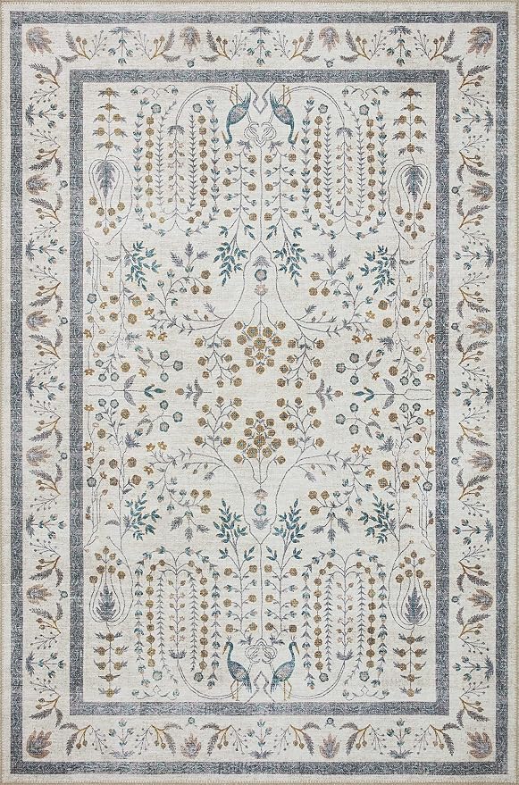 Loloi Rifle Paper Co. Maison Collection MAO-05 Wisteria Cream 2'-0" x 5'-0" - Image 2