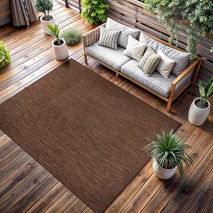 CAMILSON Outdoor Rug 8x10 Modern Area Rugs - Image 7