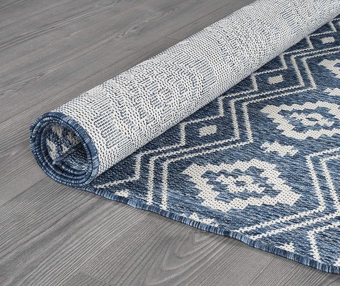 Beverly Rug Waikiki Boho Indoor Outdoor Rug 10x14, Washable Outside Carpet - Image 8