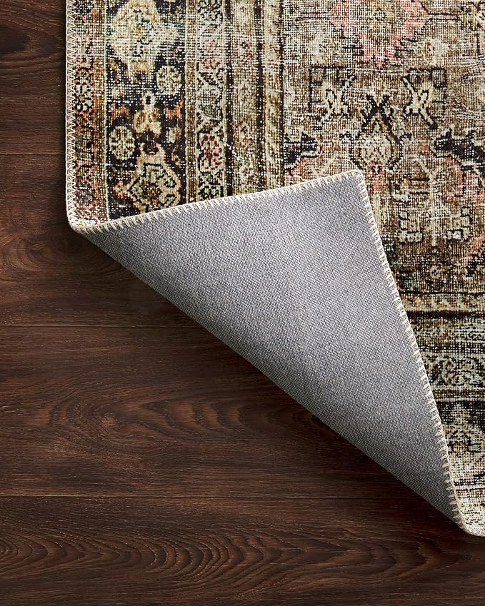 Loloi Layla Collection LAY-03 Olive/Charcoal 2'-6" x 7'-6" .13" Thick Runner Rug - Image 10