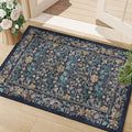 DUKINO 2x3 Entryway Rug, Floral Washable Area Rug by DUKINO