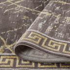GLORY RUGS Area Rugs Marble 4x5 Brown Gold Carpet Modern Abstract Rug Living - Image 4