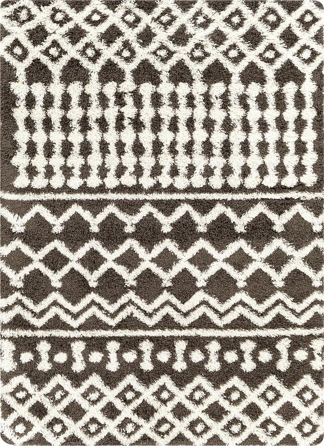 Livabliss Hapsburg Moroccan Shag Runner Area Rug, Dark Brown - Image 3